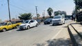 Kenyan roads, vehicles on a dual way road in Starehe Constituency in Nairobi Kenya