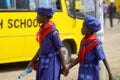 Kenyan school-children with uniforms 06 01 2019