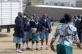 Kenyan school-children with uniforms 06 01 2019