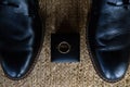 Kenyan Wedding Groom Groomsmen Best man Shoes Rings Bow-tie Belt Watch In Kenya East Africa Royalty Free Stock Photo