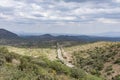 Swimming Pool Over Hilly Mountain Kenyan Highway Rural Roads Landscapes At Ol Talet Cottages off Magadi road Royalty Free Stock Photo