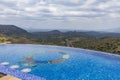 Swimming Pool Over Hilly Mountain Kenyan Highway Rural Roads Landscapes At Ol Talet Cottages off Magadi road Royalty Free Stock Photo