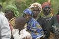 Kenyan women stand in line to get health checkup for HIV/AIDS at the Pepo La Tumaini Jangwani, HIV/AIDS Community Rehabilitation Royalty Free Stock Photo