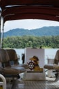 KInterior of Kenyir Water Taxi anchored overlooking the Kenyir Lake, Terengganu