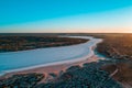 Kenyon salt lake at sunset. Royalty Free Stock Photo