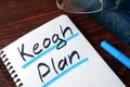 Keogh Plan written in a note Royalty Free Stock Photo