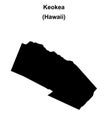 Keokea outline map Royalty Free Stock Photo