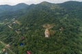 Kep Cambodia, Wat Samathi Pagoda Stupa in Krong Kaeb Asia Aerial Drone Photo