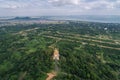 Kep Cambodia, Wat Samathi Pagoda Stupa in Krong Kaeb Asia Aerial Drone Photo