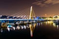 Keppel Bay bridge at night, Singapore