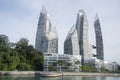 Keppel Bay Marina and Reflections at Keppel Bay luxury waterfront residential complex in Singapore Royalty Free Stock Photo