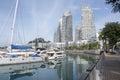 Keppel Bay Marina and Reflections at Keppel Bay luxury waterfront residential complex in Singapore Royalty Free Stock Photo