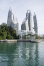 Keppel Bay Marina and Reflections at Keppel Bay luxury waterfront residential complex in Singapore Royalty Free Stock Photo