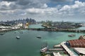 Keppel Harbour and Singapore Skyline