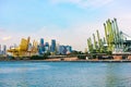 Keppel Harbour View from Sentosa Island.Singapore Royalty Free Stock Photo