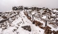 Keprnik hill in winter Jeseniky mountains in Czech republic Royalty Free Stock Photo