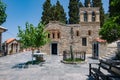 Ancient Monastery Kera Kardiotissa in the mountains of Crete Royalty Free Stock Photo