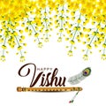 Kerala festival happy vishu greetings. vector illustration design