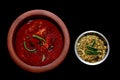 Kerala fish Curry and Mushroom Thoran