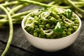 Homemade long cow pea green beans stir fry. Royalty Free Stock Photo