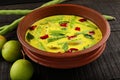 Muringakka manga green mango curry Royalty Free Stock Photo