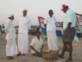 Kerala India beach men sand
