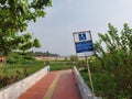 Kerala India March 17 2022 a sign says beach for all and disable friendly beach a view from Munambam beach