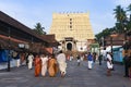 Hindus worshiping at Padmanabhaswamy Temple, Kerala, India