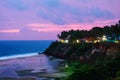 Kerala, India. Varkala beach at night