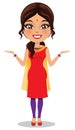 Indian woman wearing a salwar kameez suit - Vector