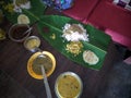 Kerala Sadhya In Banana Leaf