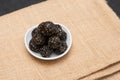 Kerala snack, black sesame seed balls in India