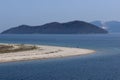 Beach of village of Keramoti, East Macedonia and Thrace, Greece Royalty Free Stock Photo