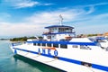 Keramoti, Greece port view, ferry boat to Thassos Royalty Free Stock Photo