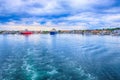 Keramoti, Greece port view, ferryboats to Thassos Royalty Free Stock Photo