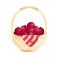 pomegranate in basket illustration