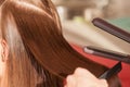 Keratin hair straightening at home Royalty Free Stock Photo
