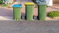 Kerbside bins ready for collection