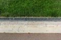 Kerbside and rainwater drainage system in a park