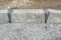Kerbstone, sidewalk and road construction Royalty Free Stock Photo
