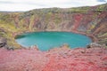 Kerid crater lake in Iceland