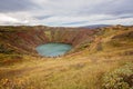 Kerid crater lake in Iceland