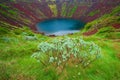 Kerid is crater lake located on South of Iceland.