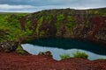 Kerid Volcanic Crater in Iceland, Europe Royalty Free Stock Photo