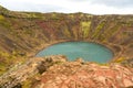 Kerid Volcanic Crater Lake in Iceland Royalty Free Stock Photo