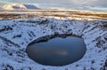 Kerid volcanic crater lake, Iceland