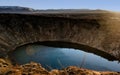 Kerid volcanic crater lake Royalty Free Stock Photo