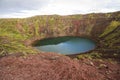 Kerid volcano crater on golden circle route, Iceland