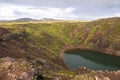 Kerid volcano crater on golden circle route, Iceland
