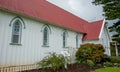 Historic small white wooden church Royalty Free Stock Photo